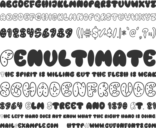 Melted Donuts font preview