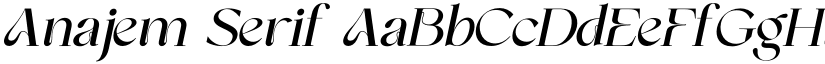 Anajem Serif font