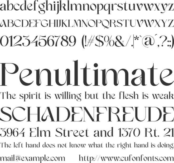 Anajem Serif font preview