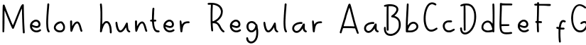 Melon hunter Regular font