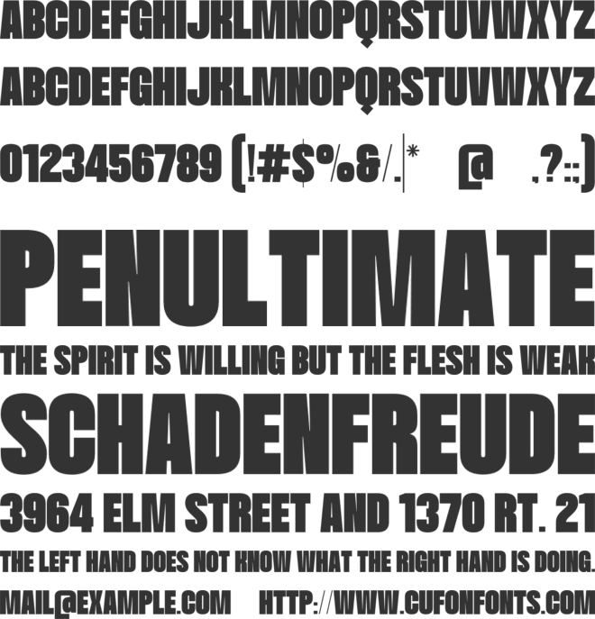 Novera font preview