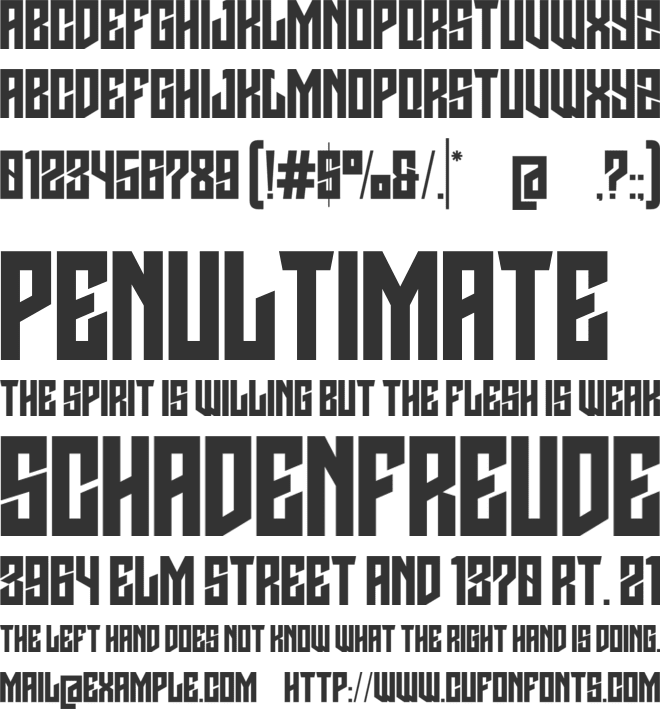 Ravex font preview