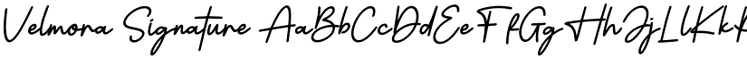 Velmora Signature font download