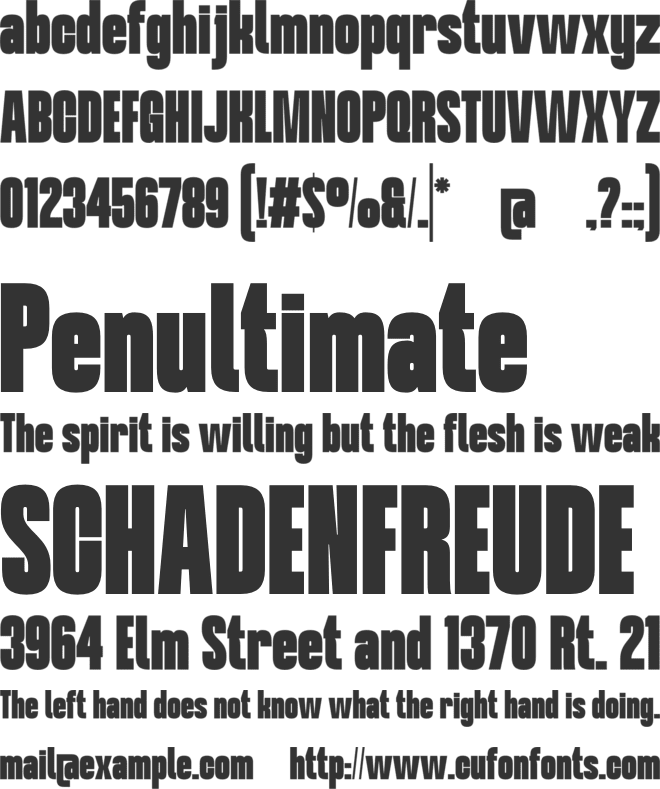 Powersans font preview