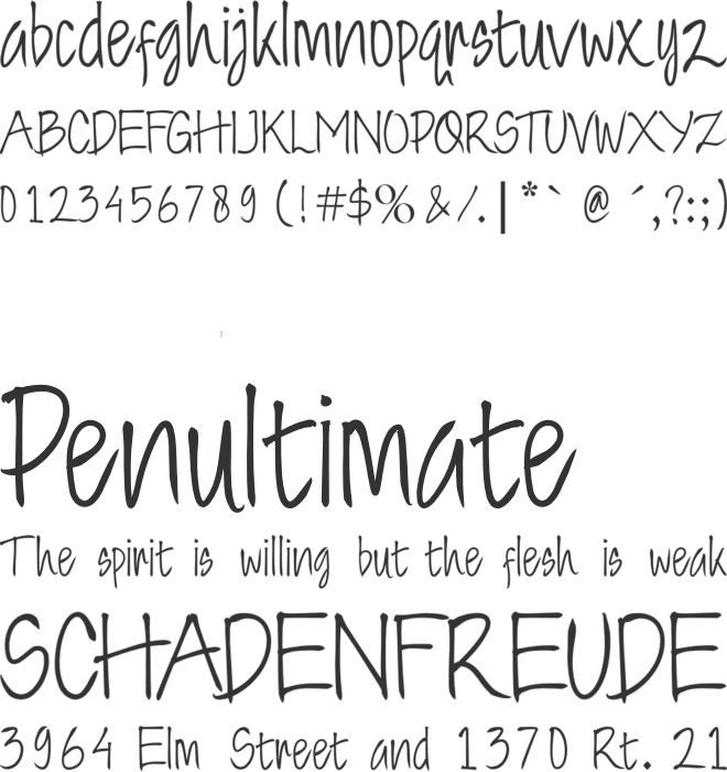 Butterlate font preview