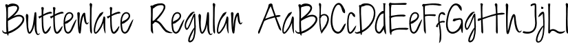 Butterlate Regular font