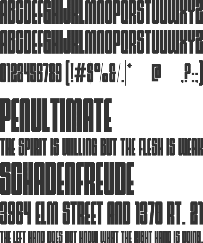 Ascension font preview