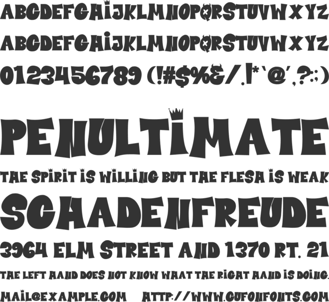 King Jack Style font preview