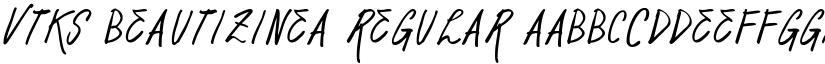 Vtks Beautizinea Regular font