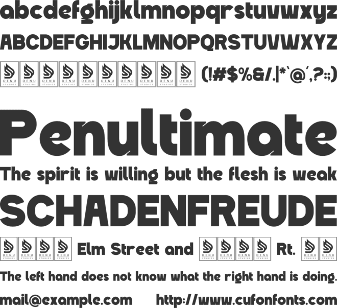 Dejorn font preview