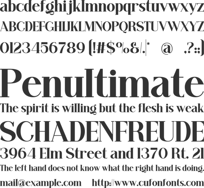 Belleva font preview