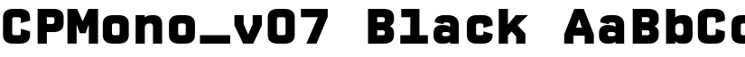 CPMono_v07 Black font