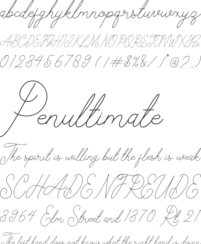Kelony font preview