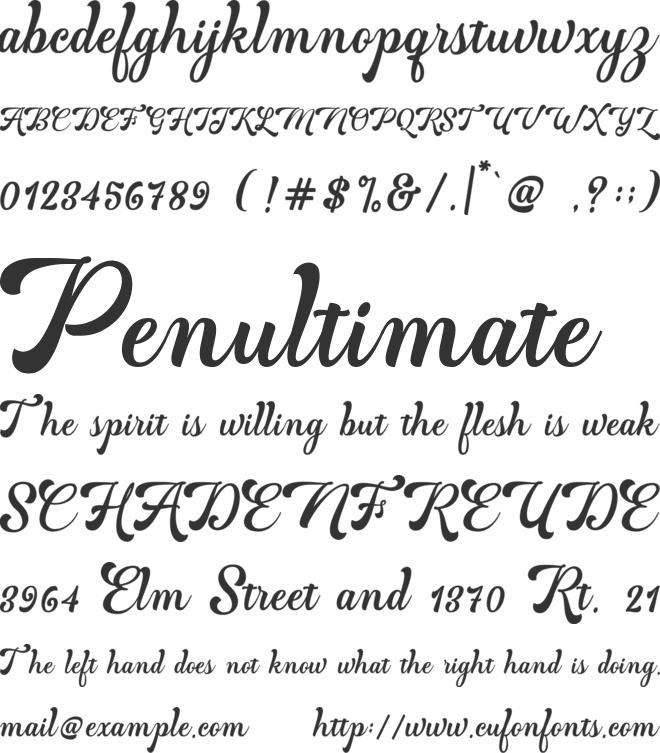 Martine Script font preview