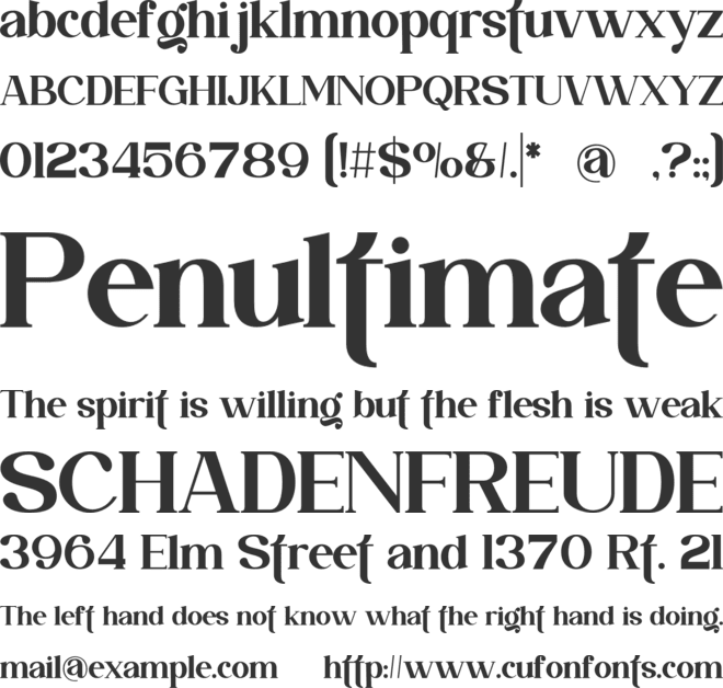 Orange Vintage font preview