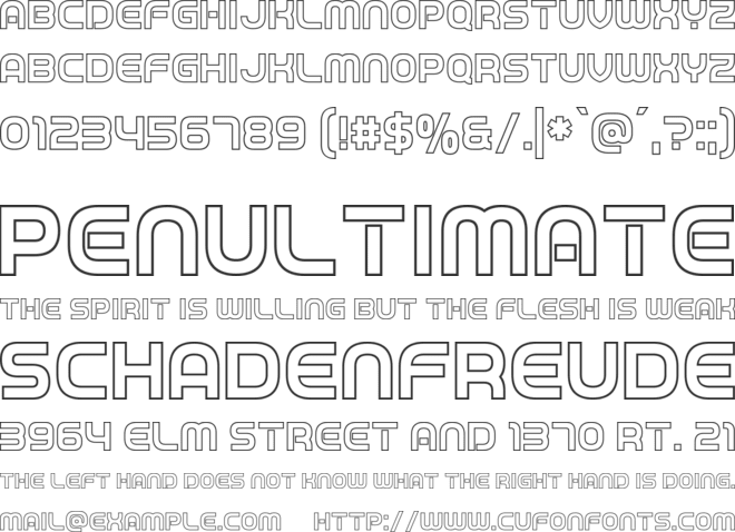 Game Played Outline font preview