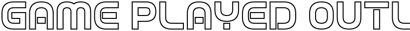 Game Played Outline Regular font