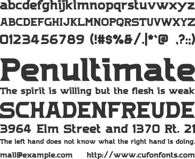 Bacaghi font preview