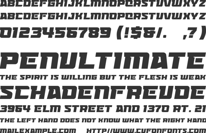 REGAL font preview
