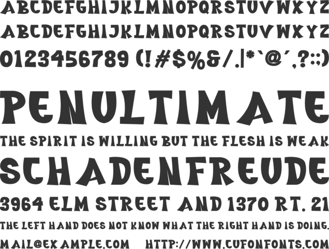 Heart Bomber font preview