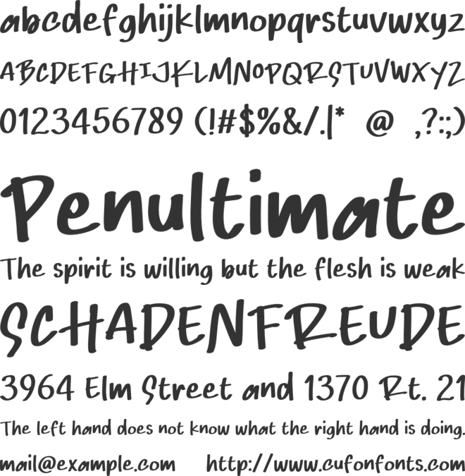 Humor Smart font preview