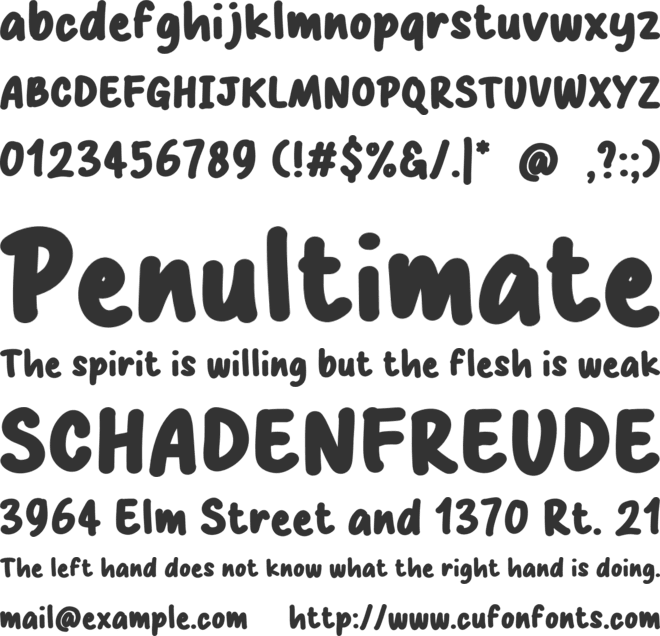 Rotation Bubble font preview