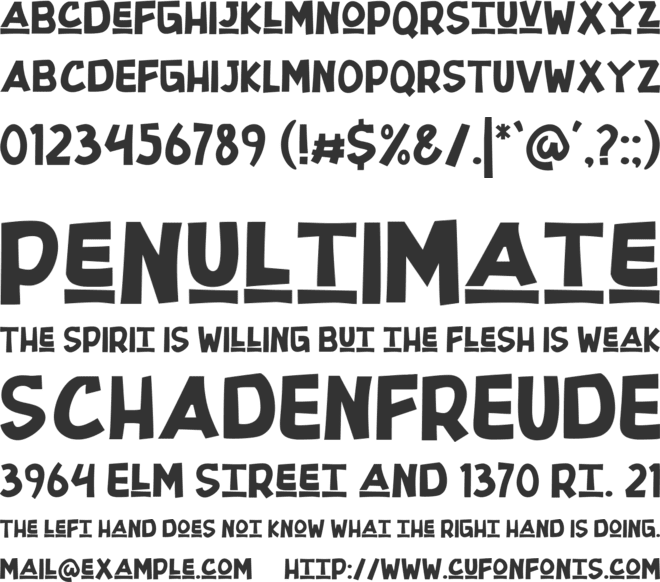 The Peek font preview