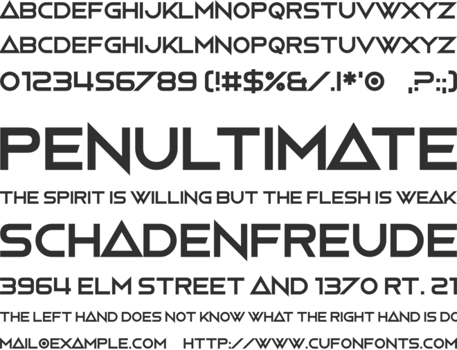 The Shape Of Things font preview