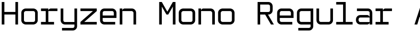 Horyzen Mono Regular font
