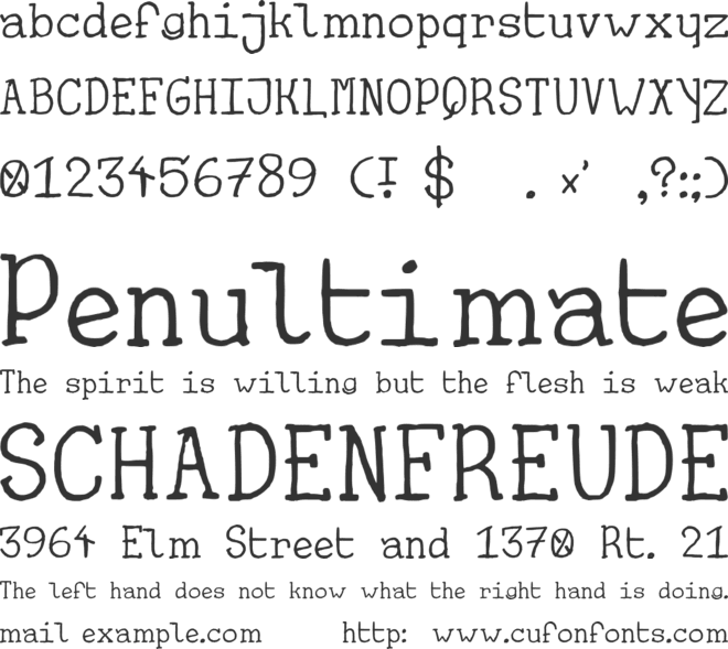 Lirrier font preview