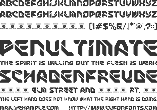 Savery font preview