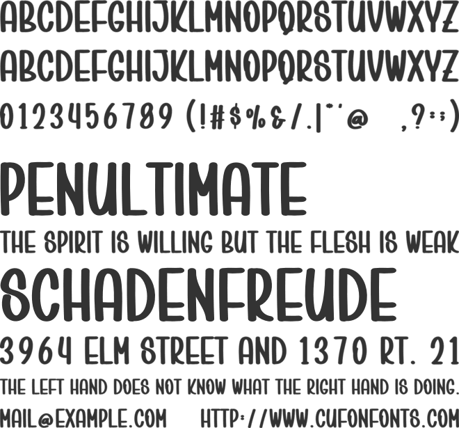 Morning Teacher font preview