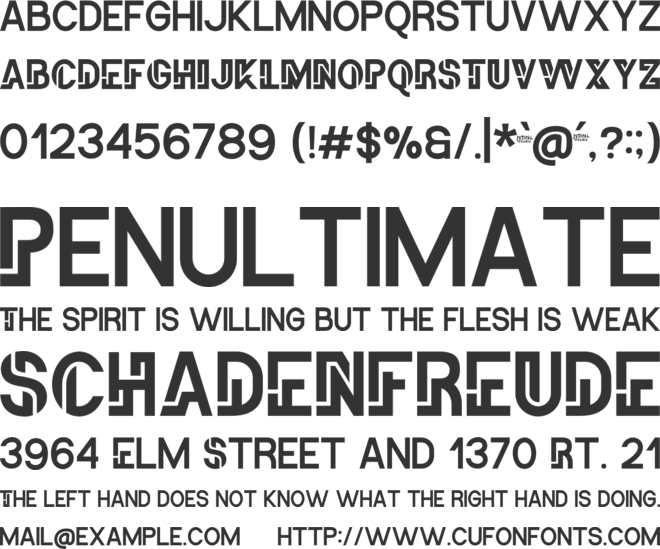 Unera font preview