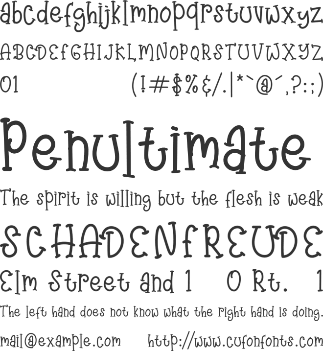 Angry&Hungry font preview