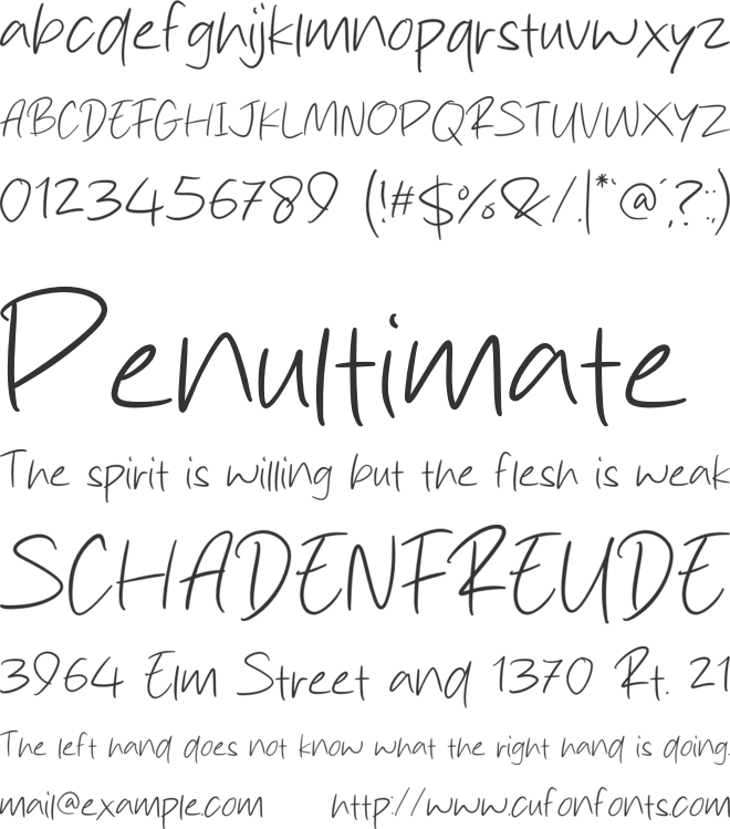 Script font preview