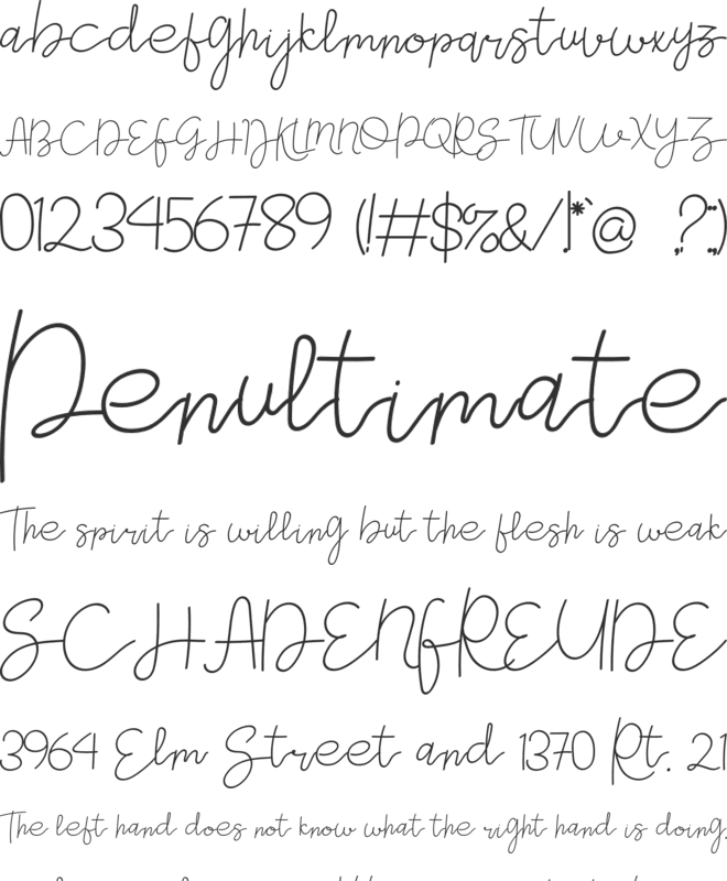 Gevano font preview