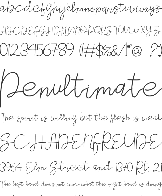 Gevano font preview