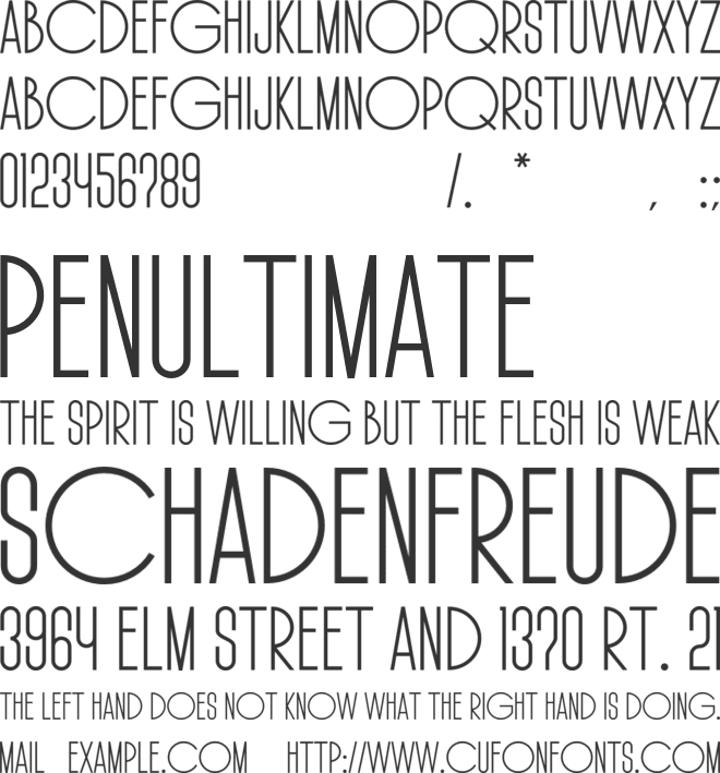 Gonela font preview