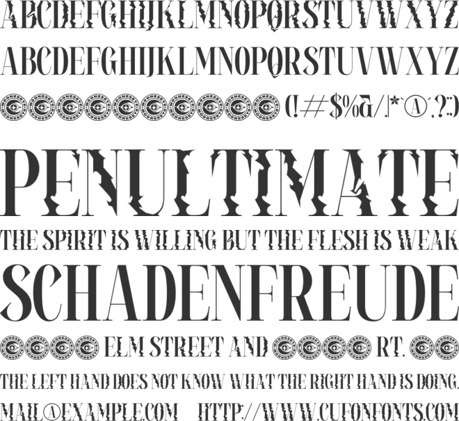 RAHEXT font preview