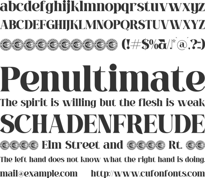 RODOVA font preview