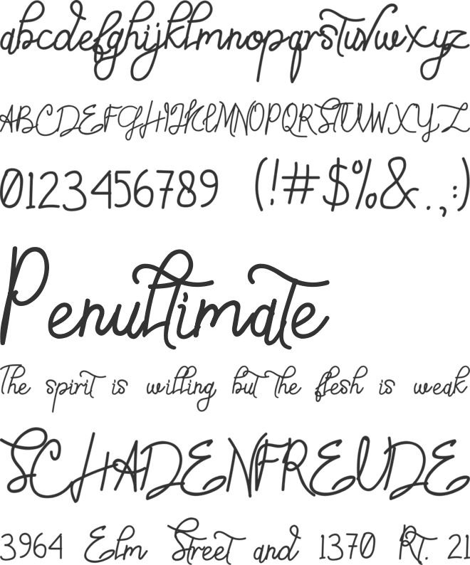 Southeast font preview