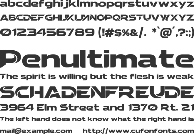 GOLDMODE font preview