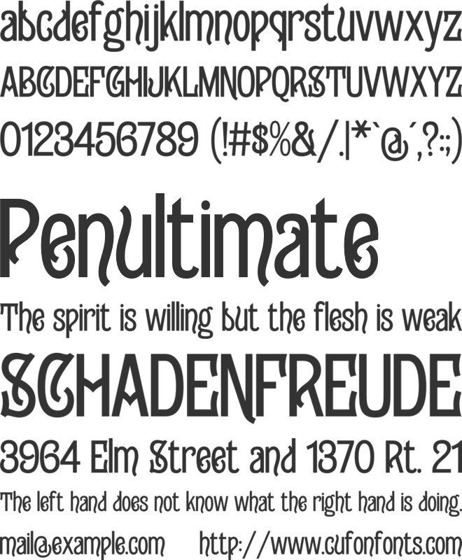 Gildabeth font preview