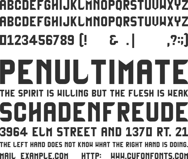 Zinbox font preview