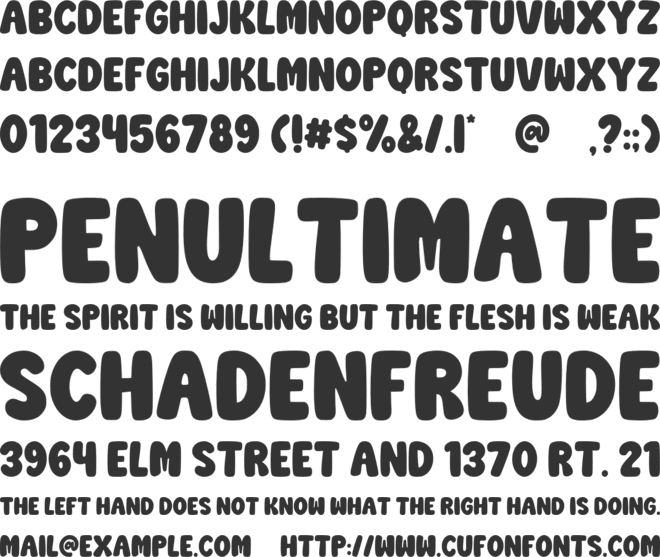 Chunky Playful font preview