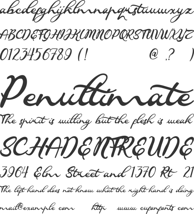 Galiole font preview