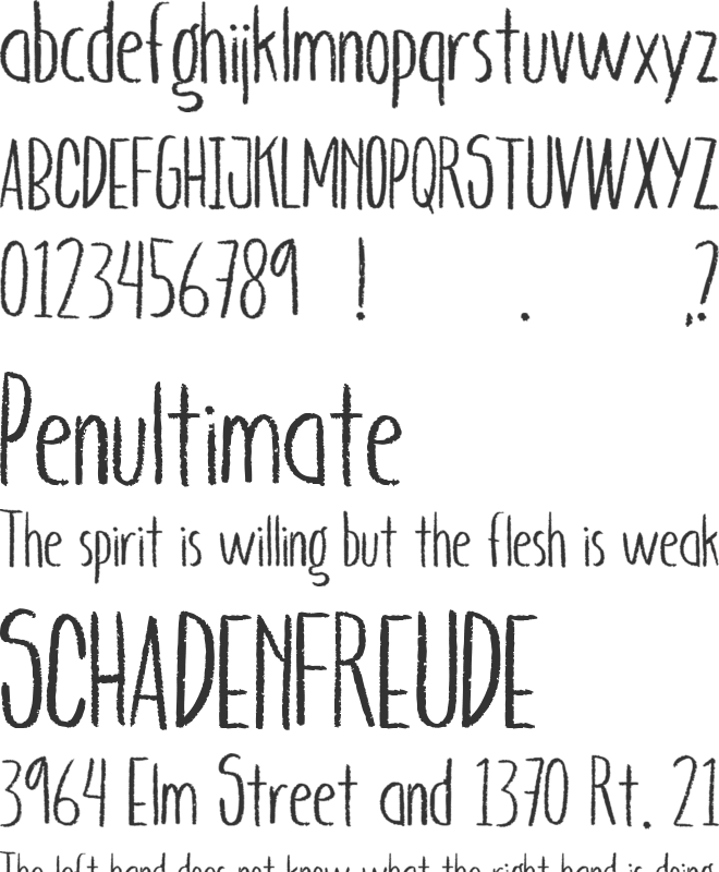 Crayonia font preview