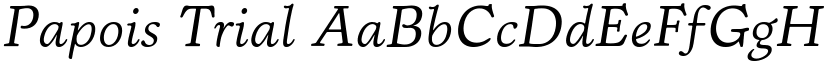 Papois Trial font