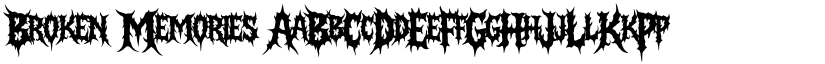 Broken Memories font download