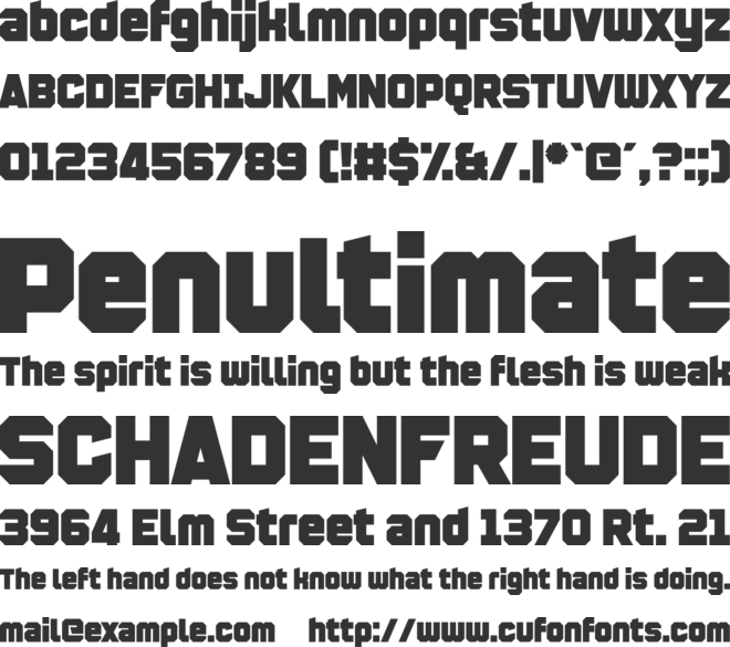 PR Confidential font preview